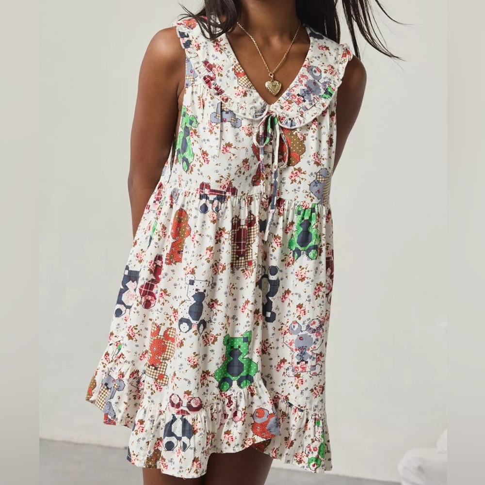 URBAN OUTFITTERS Out From Under Lottie Ruffle Collar Babydoll Nightie
